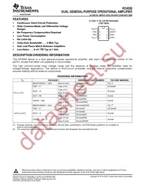 RC4558P datasheet  